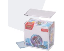 Acrythic Boosterbox Acryl Case - Geschikt Voor Pokemon Boosterboxen- 99% UV Protectie - Sterke Magneetsluiting - Met Schoonmaakdoekje - Transparante TCG Beschermbox Met Afgeronde Hoeken