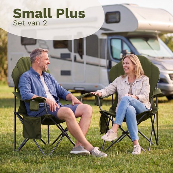TRVLMORE Campingstoelen XXL - Opvouwbaar - 2-Pack - 160KG Draagvermogen - Incl. Draagtas - Klapstoel - Visstoel - Kampeerstoel - Vouwstoel - Groen — afbeelding 2