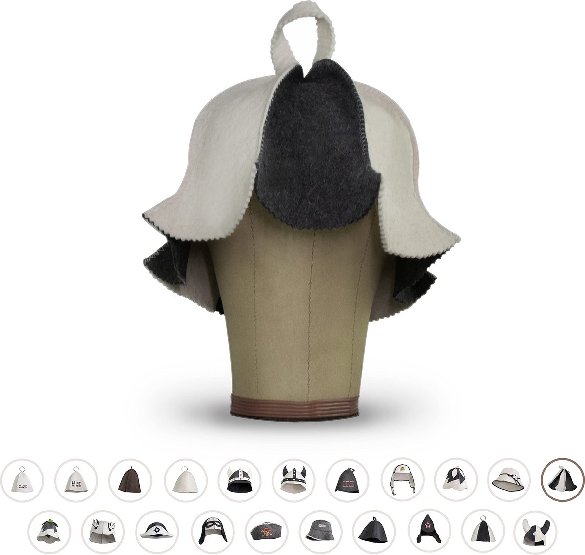 LoWell® Saunahoed - vilten hoed voor dames en heren incl. sauna-gids - ShopVlot
