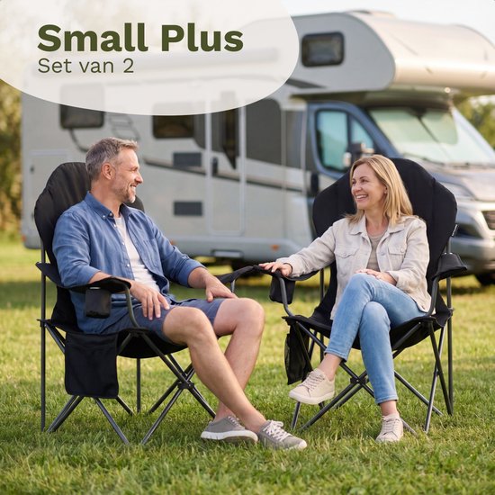 TRVLMORE Campingstoelen XXL - Opvouwbaar - 2-Pack - 160KG Draagvermogen - Incl. Draagtas - Klapstoel - Visstoel - Kampeerstoel - Vouwstoel - Grijs — afbeelding 2