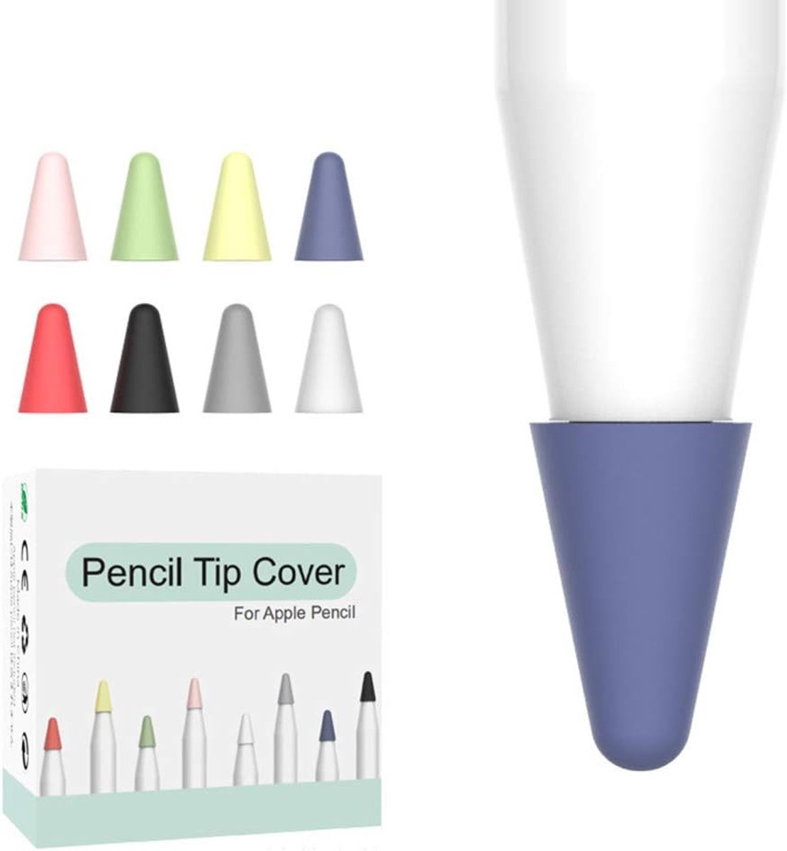 8 Stuks Vervangende Tips voor Apple Pencil - Silicone Nibs voor iPad Pro, Geschikt voor 1e en 2e Generatie, Multicolor Accessoires voor Creatieve Professionals