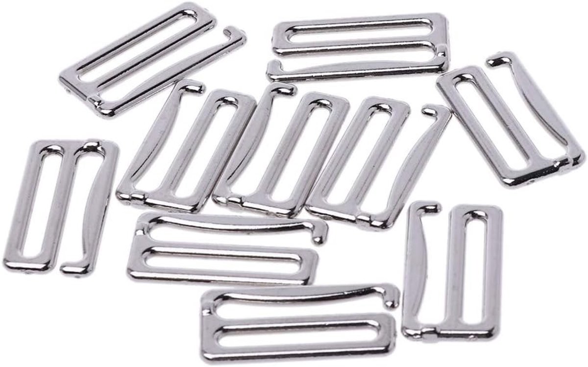 10 metalen haken voor beha-clips, jarretelgordels en korsetten - Sluitingen voor lingerie en accessoires