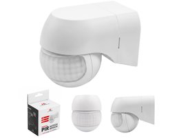Maclean PIR-bewegingssensor 12-24 V, infrarood, IP44, wit, bereik 12 m, max. belasting 60/120 W, MCE623 W