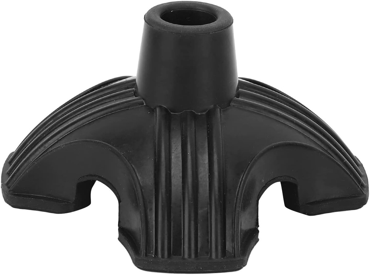 Stevige vierkante wandelstokdop met slipweerstand en slijtvast rubber - vervangende tips met 19mm gatdiameter voor optimale stabiliteit en ondersteuning