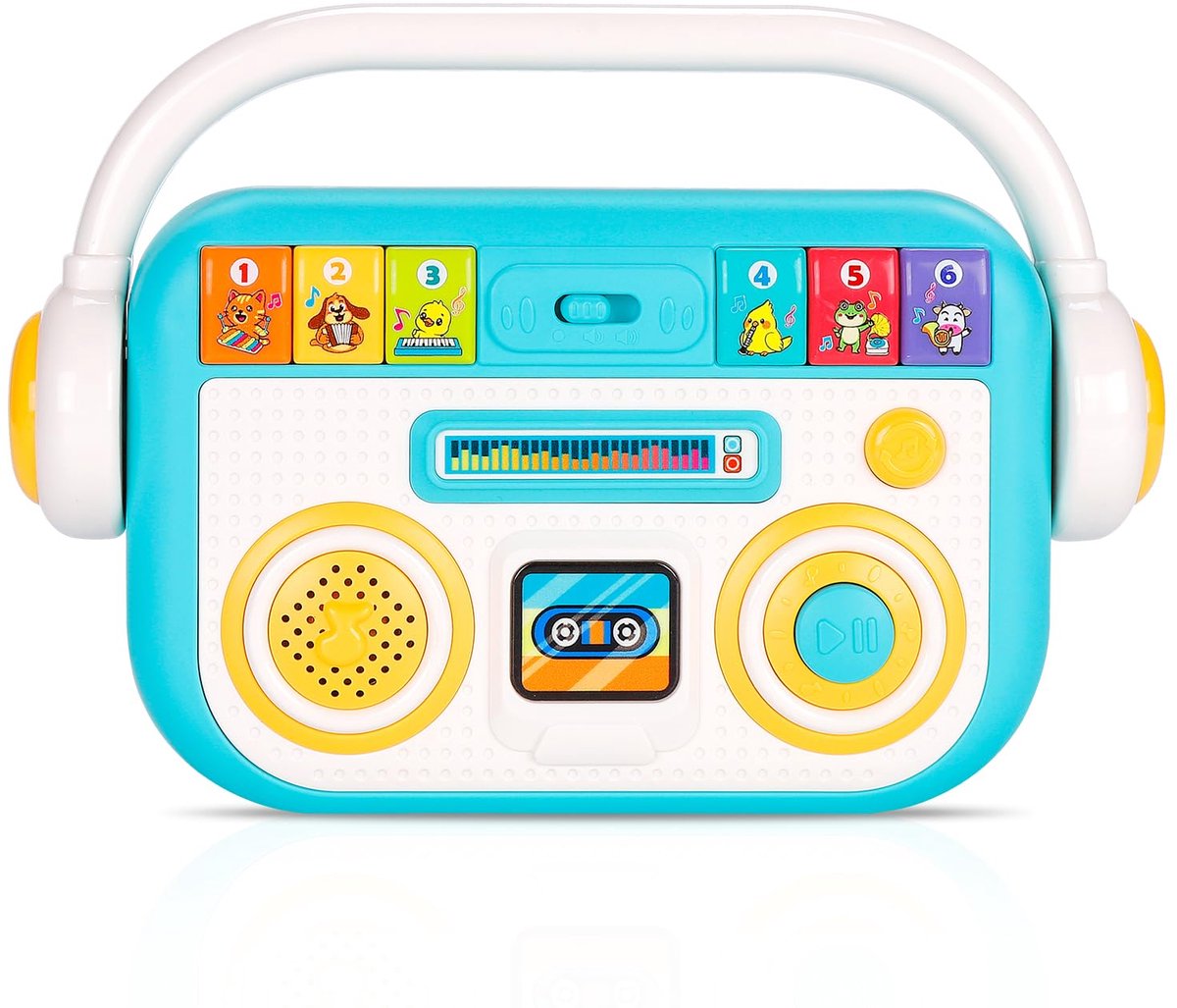 Muziekspeler Babyspeelgoed 12+ Maanden - Educatieve Radio met Licht & Geluid - 24 Melodieën - Muzikaal Speelgoed Baby & Peuter - Groen