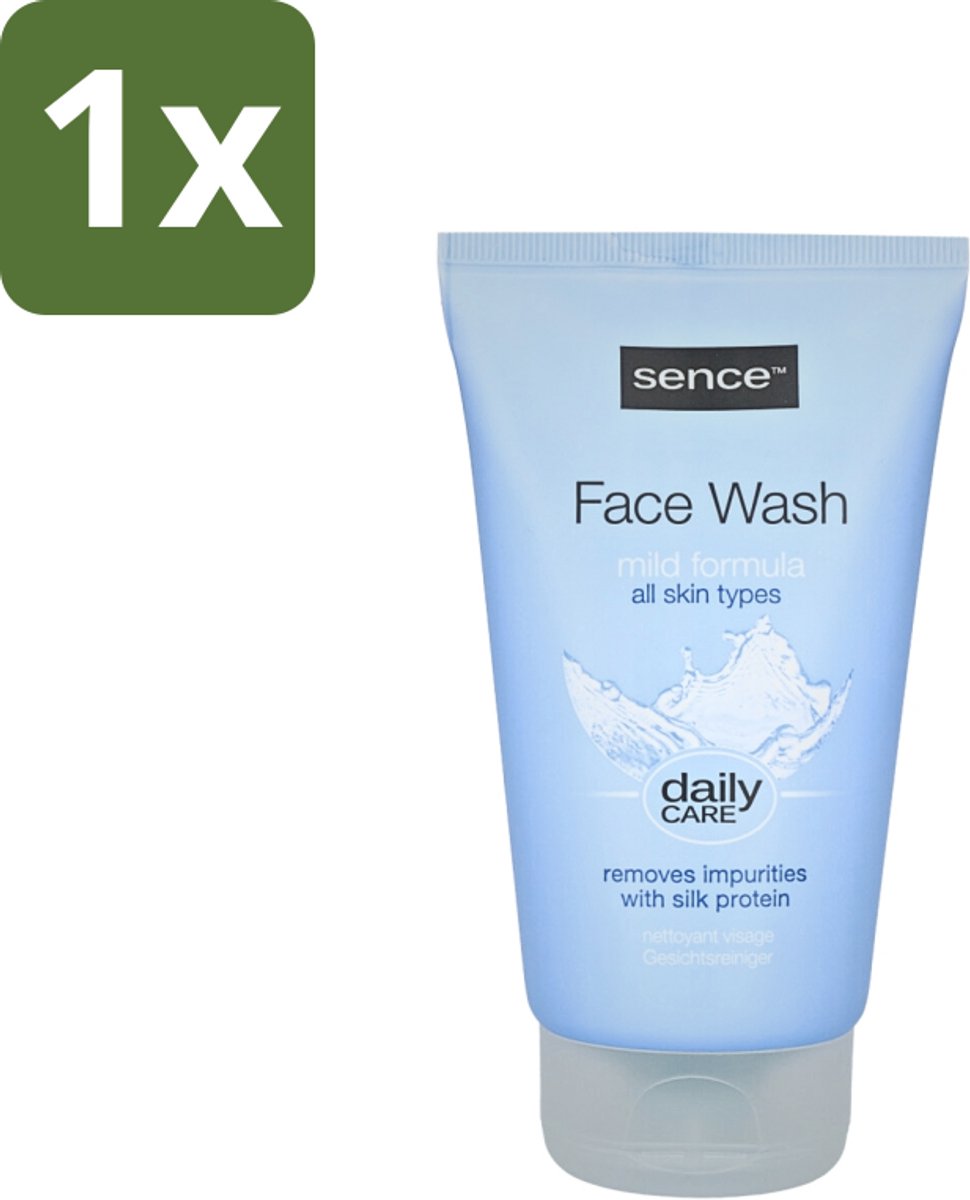 1 x Sence - Alle Huidtypes - Face Wash - Verfrissend - 150 ml - Face Wash - Huid Reinigen - Huid Verzorgen - Huid Verfrissen - Zijdeproteïne