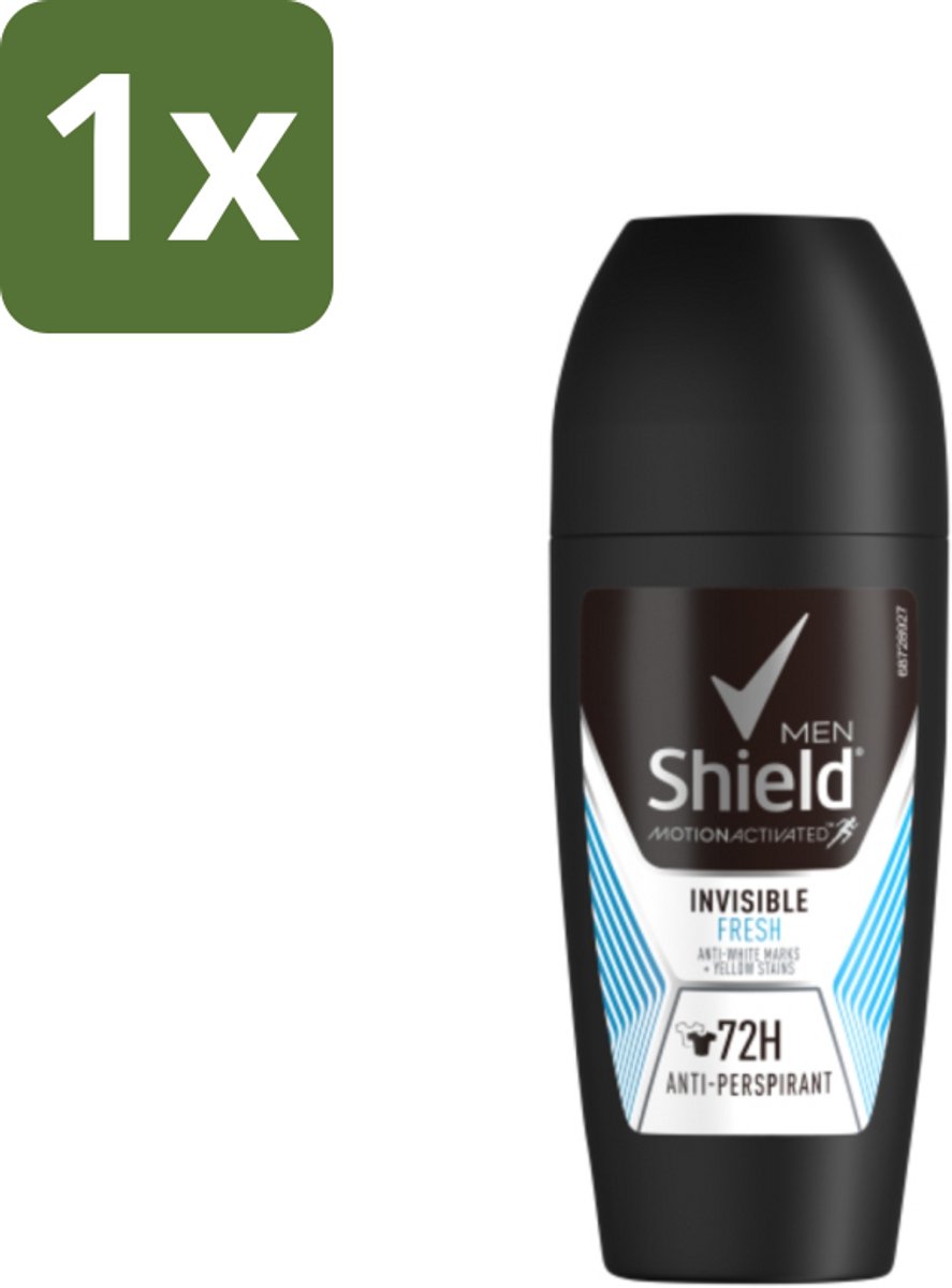 1 x Rexona Men - Invisible Fresh - Deo Roll-on - Anti-transpirant - 50 ml - Deodorant Voor Mannen - Anti-transpirant - Zweetvermindering - Frisse Geur - Huid Droog