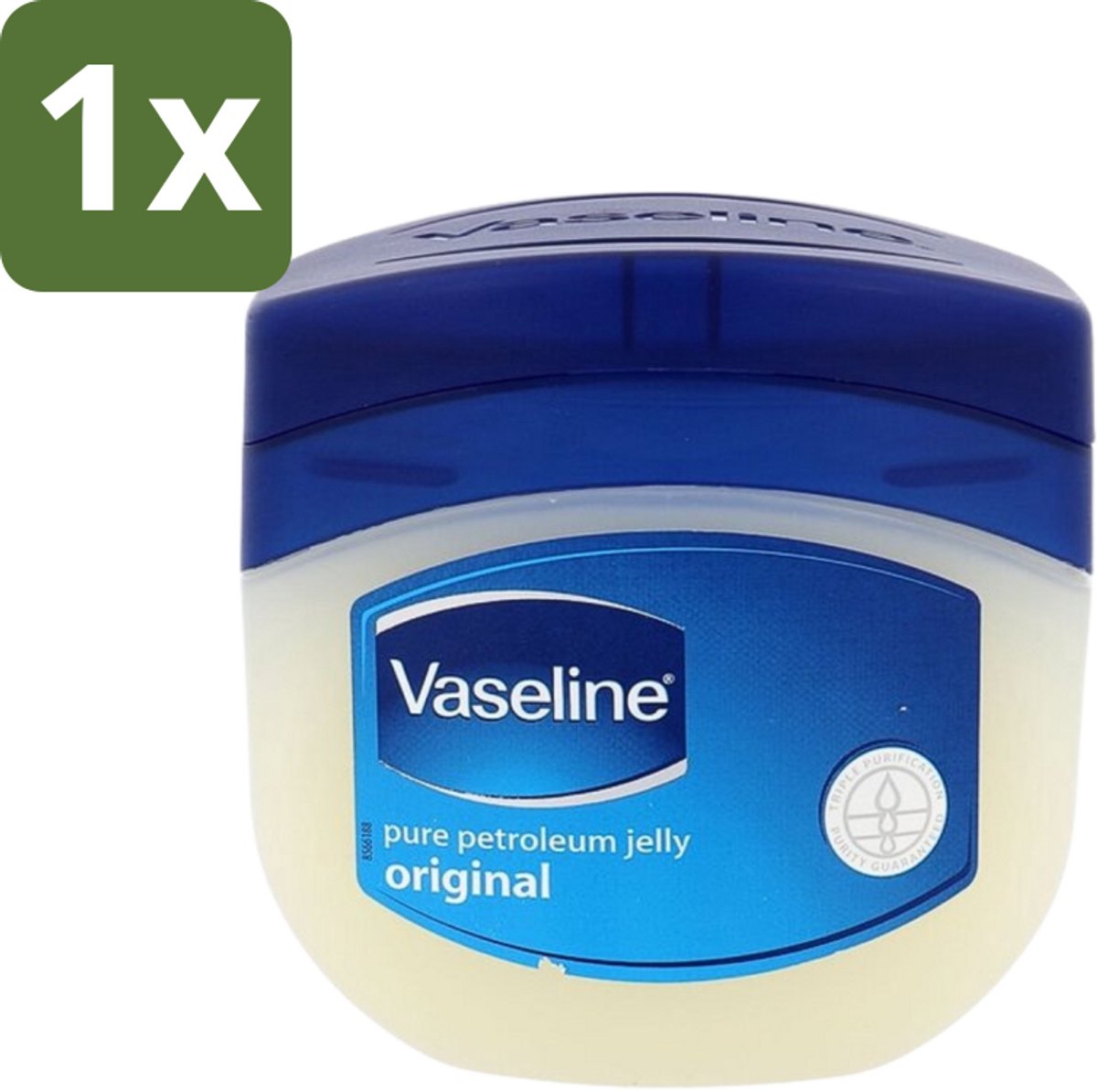 1 x Vaseline - Original - Petroleum Jelly - Beschermend - 250 ml - Huidverzorging - Vocht Vasthouden - Droge Huid - Lippen Verzorging - Handen Verzorging
