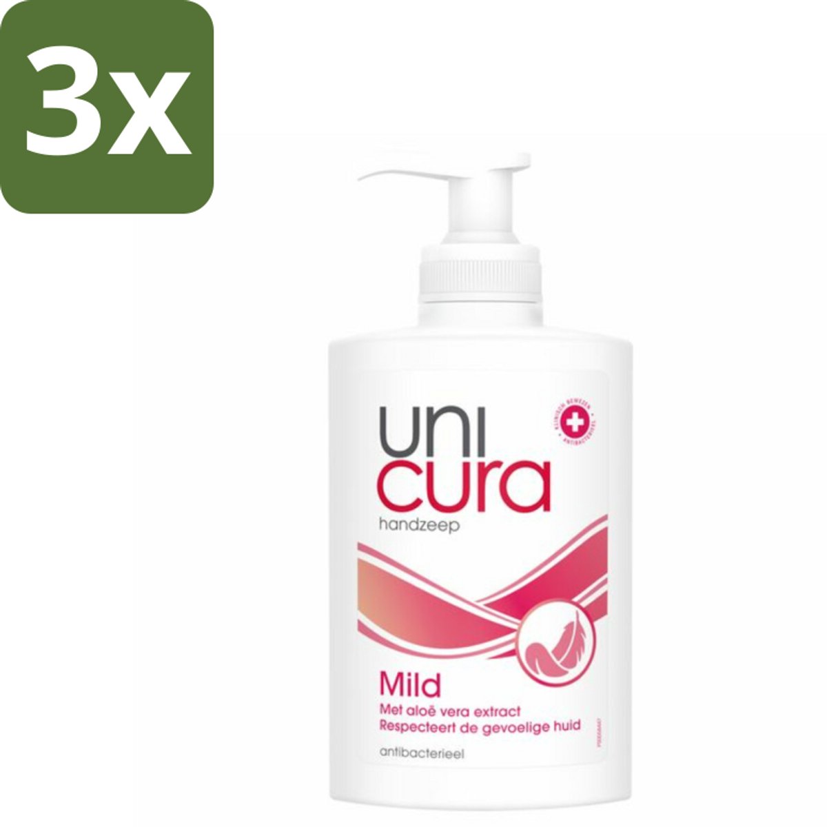 3 x Unicura Vloeibare Handzeep Mild 250 ml - Handzeep - Antibacterieel - Mild - Hygiëne - Handen Reinigen