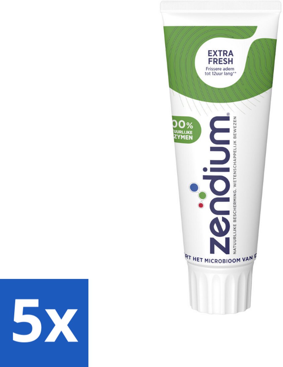 Zendium Tandpasta Extra Fresh 75 ml - Bulkverpakking - 5 stuks