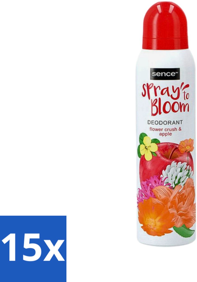 15 x Sence - Body-X Women - Deodorant - Spray - 150 ml - Deodorant Spray - Frisheid - Fruitige Geur - Bloemige Geur - Zweetbescherming