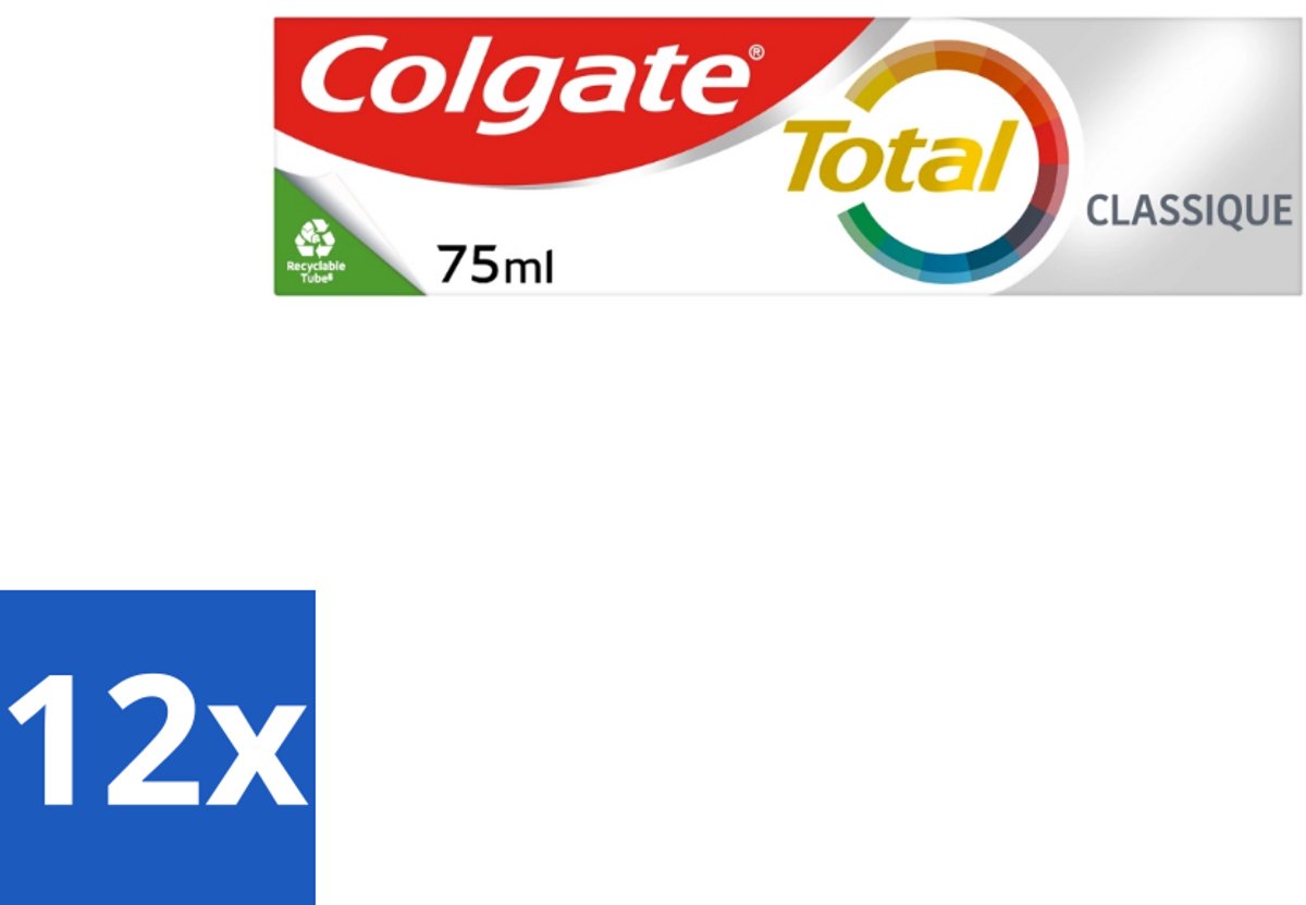 Colgate - Total Classic - Tandpasta - 75ml - Voordeelverpakking - 12 stuks