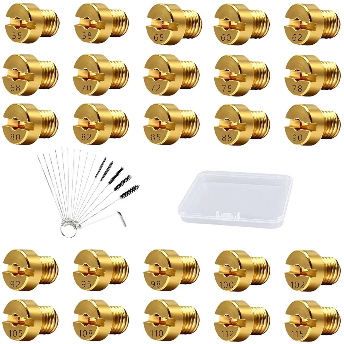 Solidchoice - 25-delige M5 Gasbrander Nozzle Set met Reinigingsnaalden