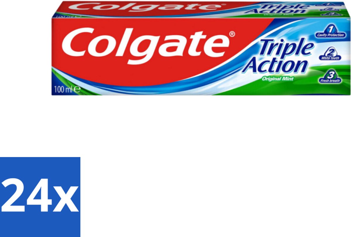 Colgate Tandpasta Triple Action 100 ml - Voordeelverpakking - 24 stuks