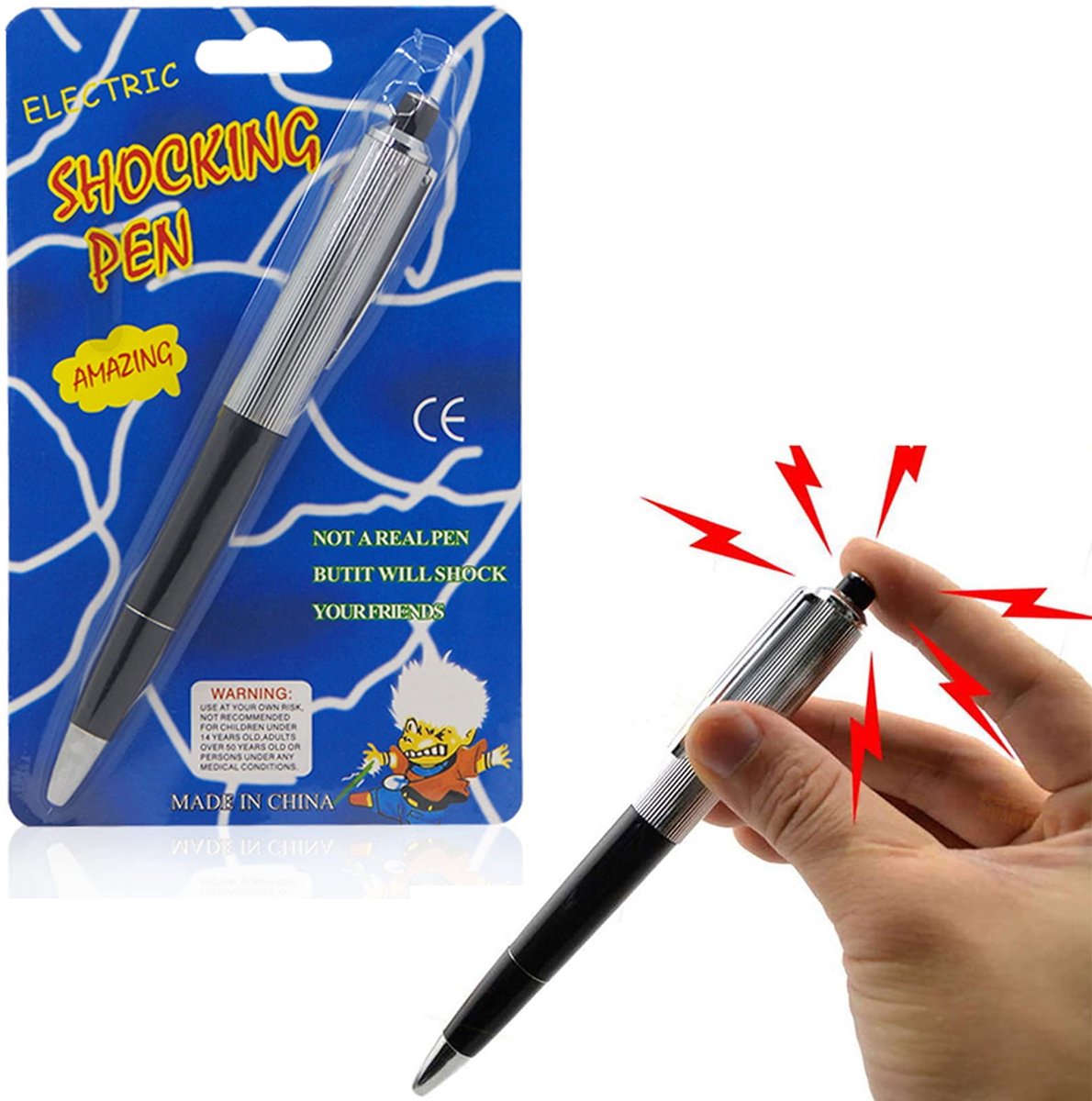 WYFCR Leuke Prank Shock Pennen Elektrische Shock Pen, met Batterijplezier Prank Joke Trick Speelgoed, Joke Trick Toys - ShopVlot