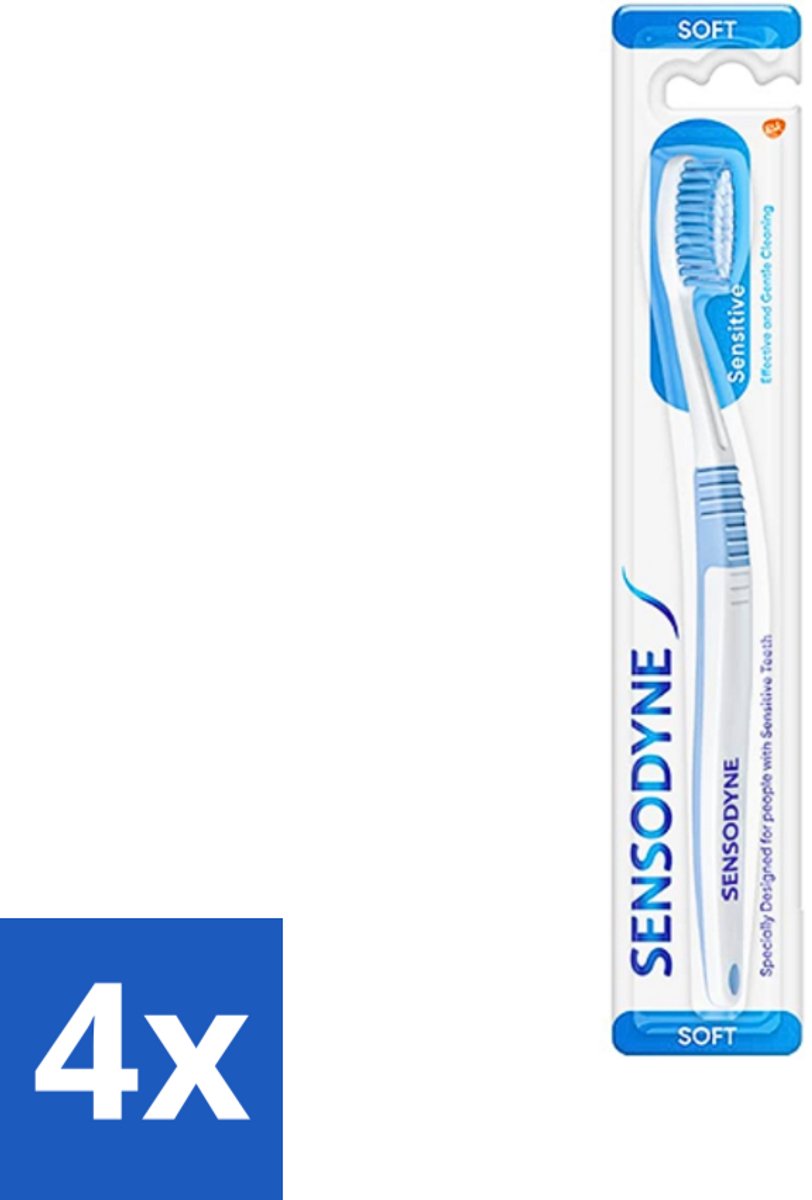 4 x Sensodyne - Tandenborstel - Soft - Voor Gevoelige Tanden - 1 Tandenborstel - Gevoelige Tanden - Zachte Tandenborstel - Tandvleesbescherming - Tandborstel Voor Gevoelige Tanden - Duoflex Nek