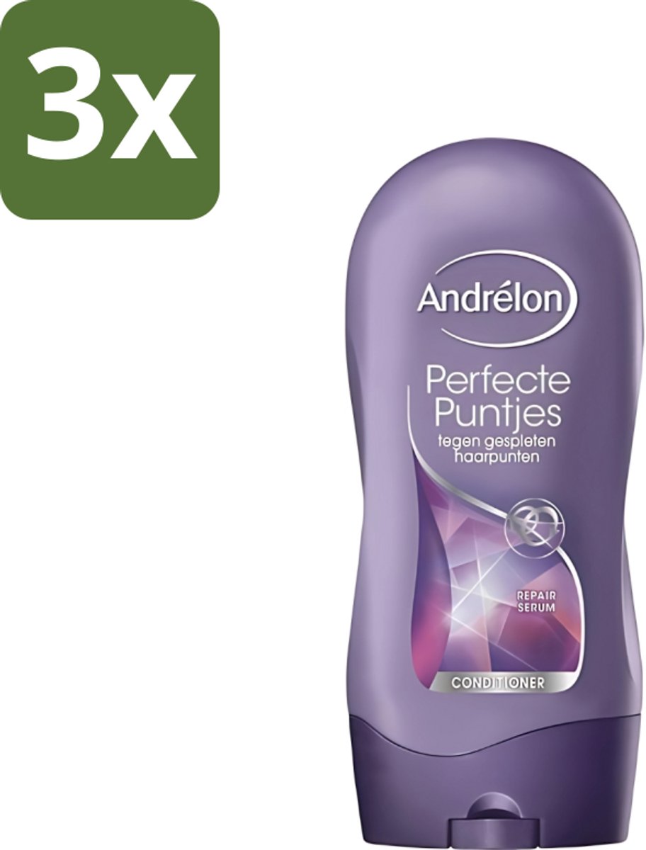 3 x Andrélon - Perfecte Puntjes - Conditioner - Tegen Gespleten Haarpunten - 300 ml - Gespleten Haarpunten - Haarverzorging - Haarversterking - Haarbescherming - Haarkracht