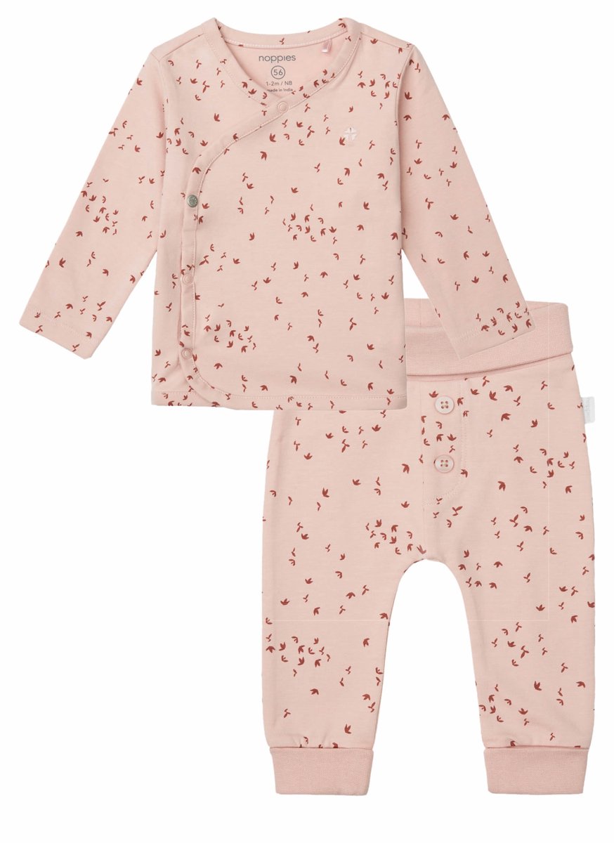 Noppies - Kledingset - 2 delig - Broek Nicea Rose Smoke - Shirt Nantes - Maat 56