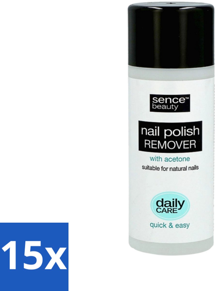 Sence - Met Aceton - Nagellakremover - Krachtig - 200 ml - Bulkverpakking - 15 stuks