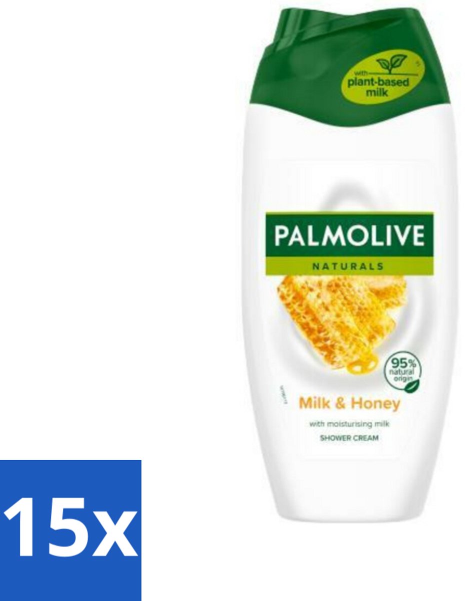 Palmolive Naturals - Douchecrème - Honing & Melk - Hydraterende Melk - 250 ml - Bulkverpakking - 15 stuks
