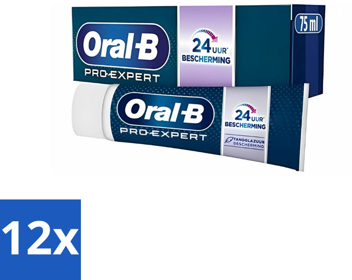 Oral-B - Pro-Expert Sterk Glazuur - Tandpasta - Beschermt Glazuur - 75 ml - Voordeelverpakking - 12 stuks