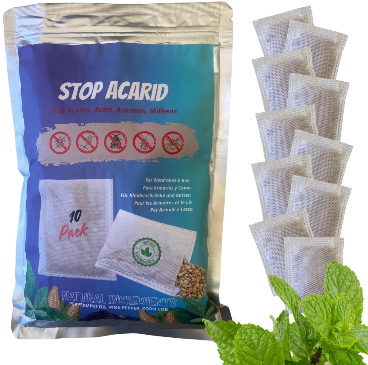 Solidchoice - Set van 10 Natuurlijke Geurzakjes - Drogen Kruiden voor Kasten en Lades