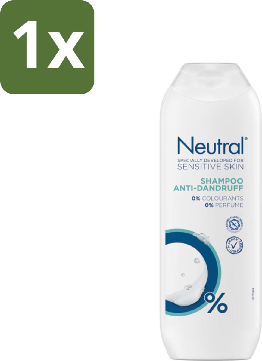 1 x Neutral - Shampoo - Gevoelige Huid - Anti-Roos - 0% Kleurstof & Parfum - 250 ml - Gevoelige Huid - Anti-roos Shampoo - 0% Parfum - 0% Kleurstof - 0% Parabenen