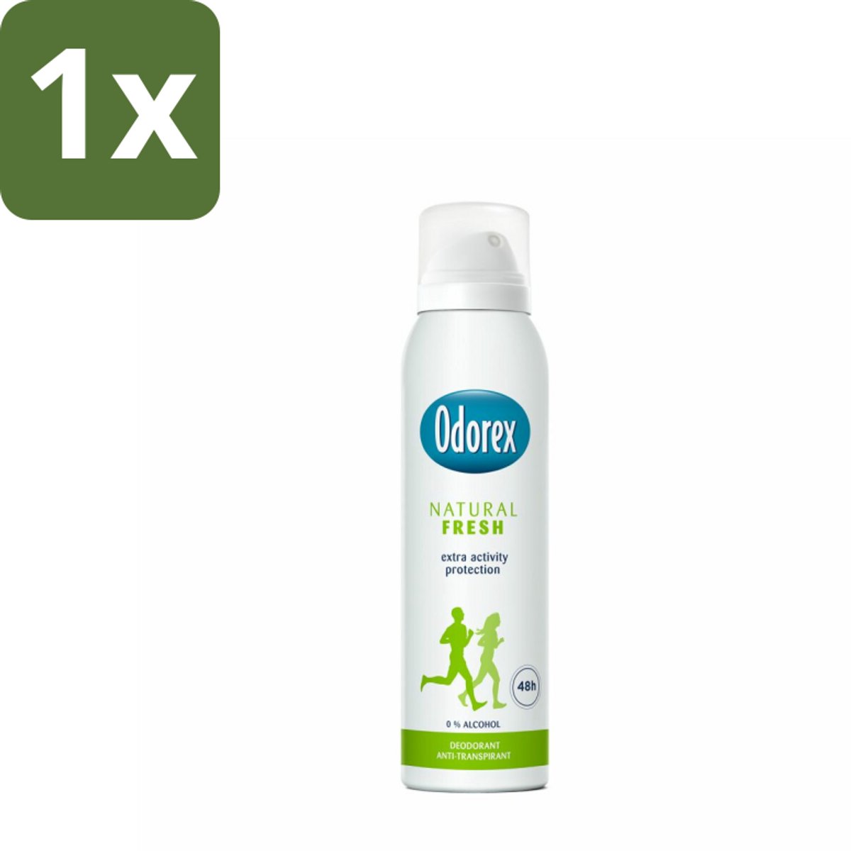 1 x Odorex Deodorant Spray Natural Fresh 150 ml - Deodorant Spray - Natuurlijke Frisheid - Alcoholvrije Deodorant - Huidvriendelijk - Dermatologisch Getest