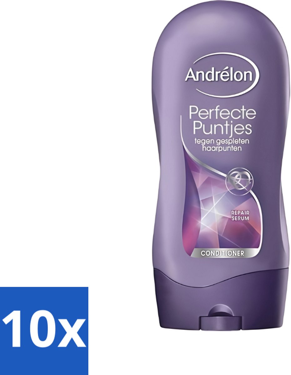 10 x Andrélon - Perfecte Puntjes - Conditioner - Tegen Gespleten Haarpunten - 300 ml - Gespleten Haarpunten - Haarverzorging - Haarversterking - Haarbescherming - Haarkracht