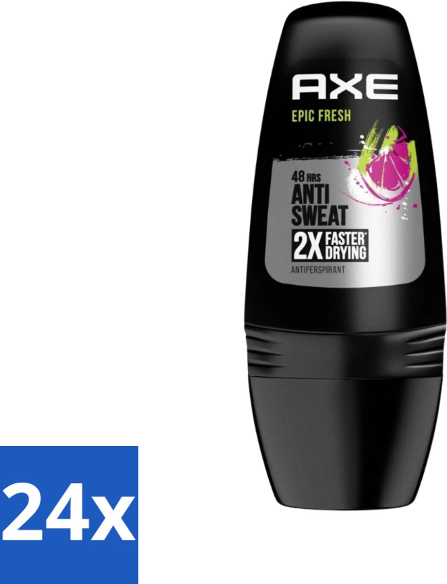 Axe - Deodorant Roller- 48hrs Fresh - Epic Fresh - 50 ml - Voordeelverpakking - 24 stuks
