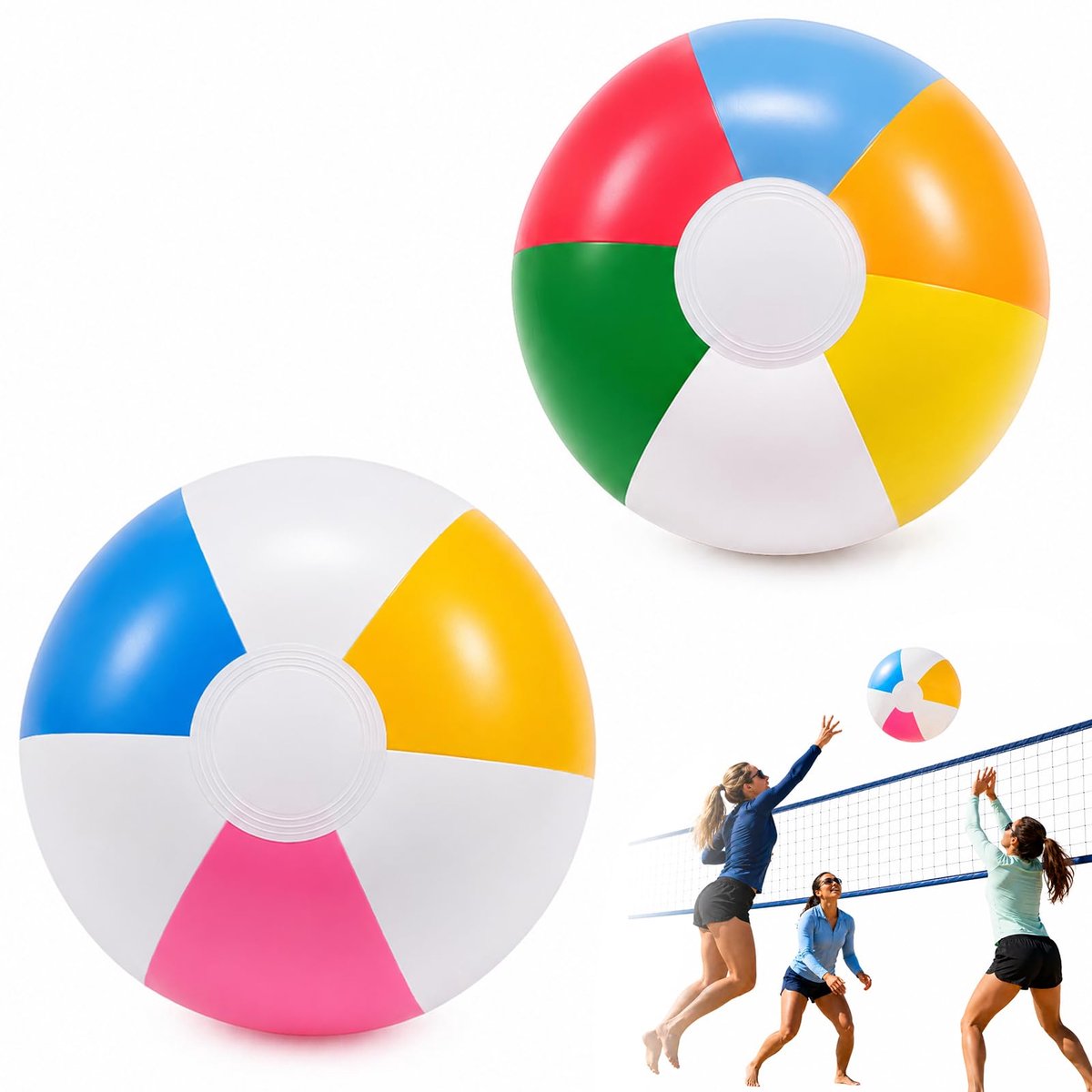 Crunier 2 stuks waterballen, opblaasbaar, regenboog waterballen - ShopVlot