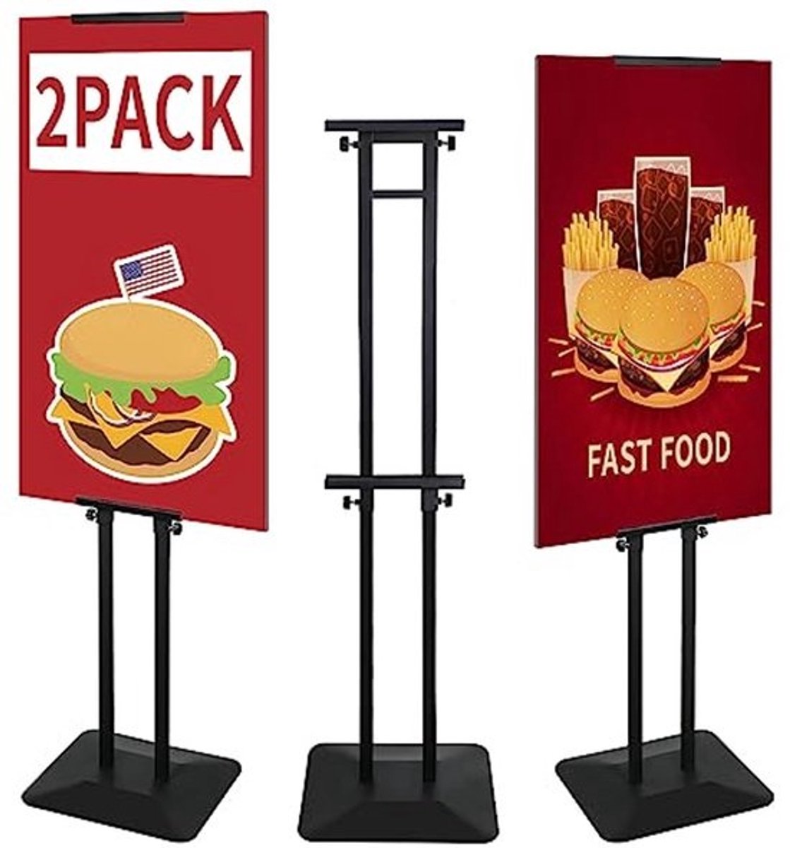Verstelbare posterhouder voor presentatie - Stand tot 78 inch (2 stuks)
