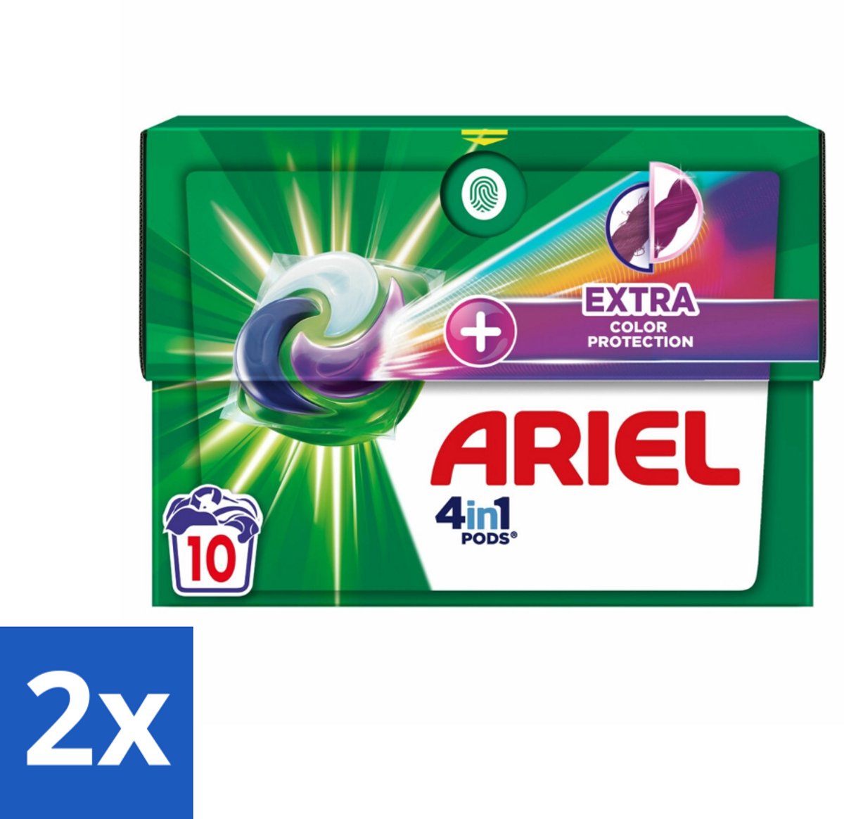 2 x Ariel Original - Extra Kleurbescherming - Wasmiddelcapsules - 4in1 Pods - Witte en Gekleurde Was - 10 Wasbeurten - Wasmiddel Capsules - Ariel - Kleurbescherming - Waspoeder - Wasverzachter
