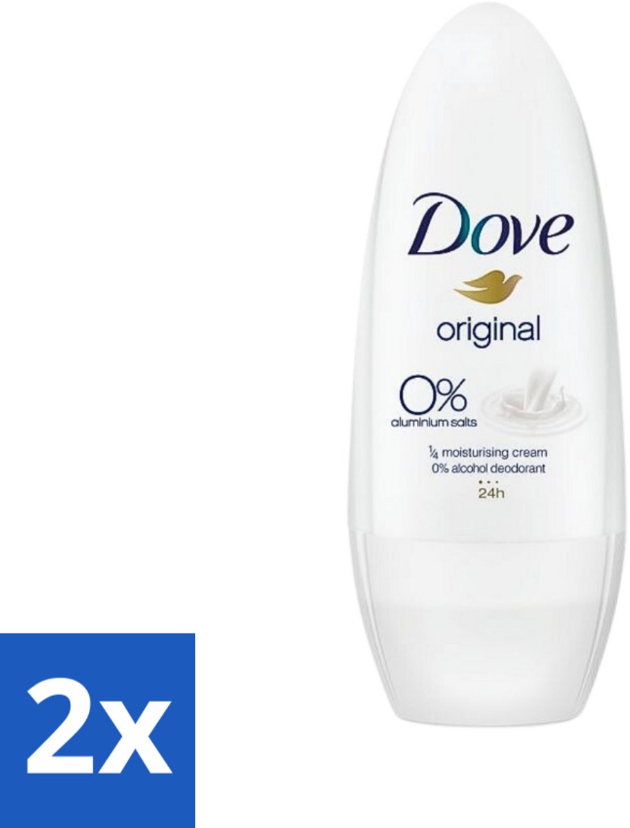 2 x Dove Original - Deodorant Roll-on - 50 ml - Deodorant - Antitranspirant - Dove - Roll-on - Alcoholvrij