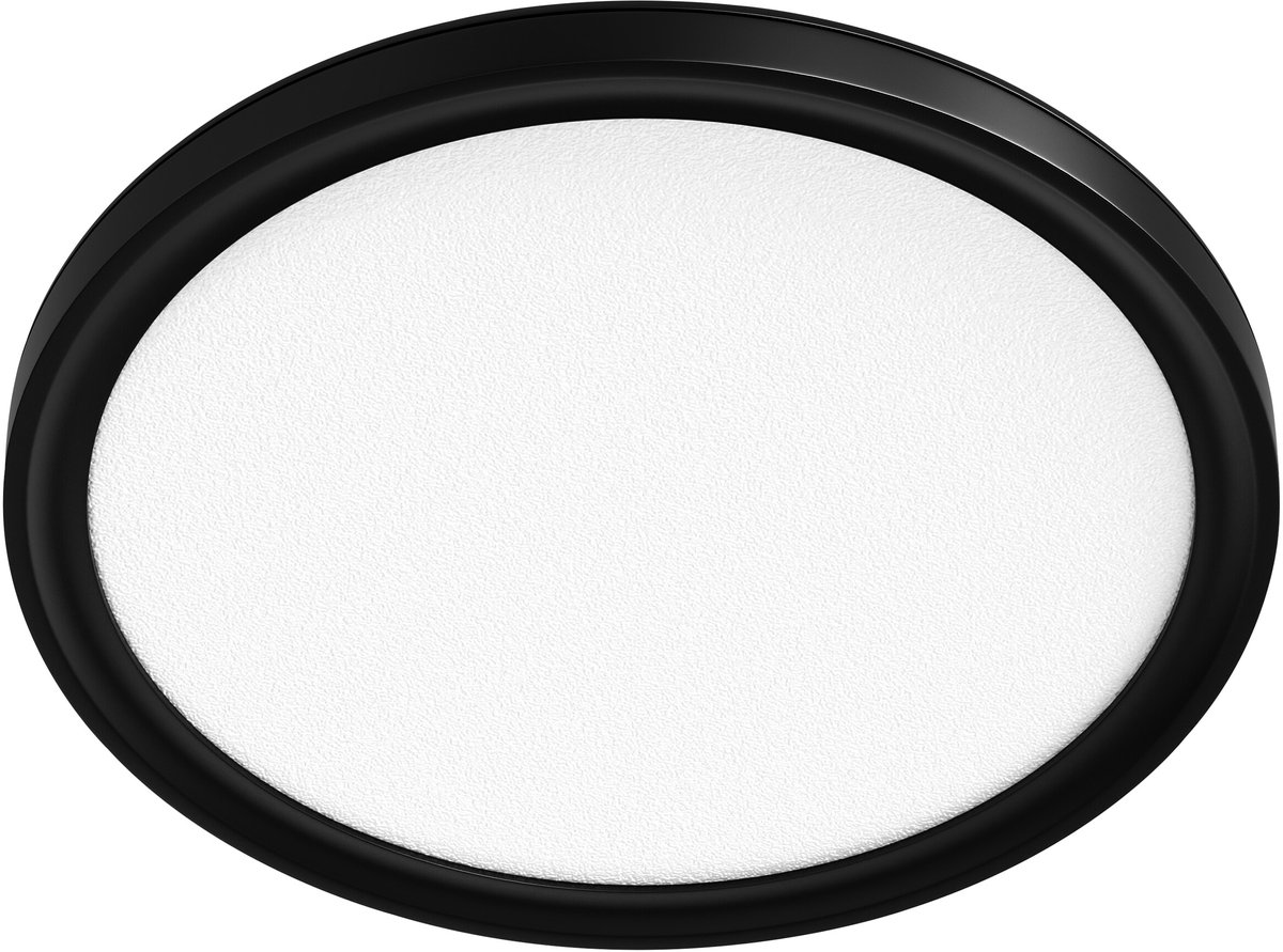 OSRAM plafondlamp zwart, 3000 K / 4000 K, warm wit, 950 lm, 14 W, 22 cm Ø, polypropyleen (PP), 120° stralingshoek, levensduur van 25.000 u