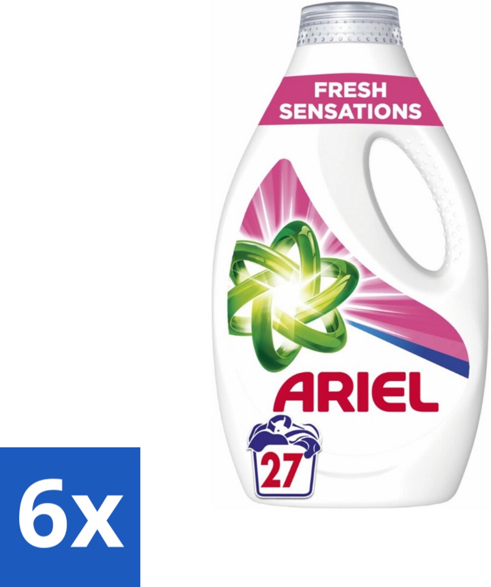6 x Ariel Original - Fresh Sensations - Vloeibaar Wasmiddel - Witte en Lichtgekleurde Was - 27 Wasbeurten - Wasmiddel - Vloeibaar Wasmiddel - Ariel - Wasverzachter - Frisse Geur