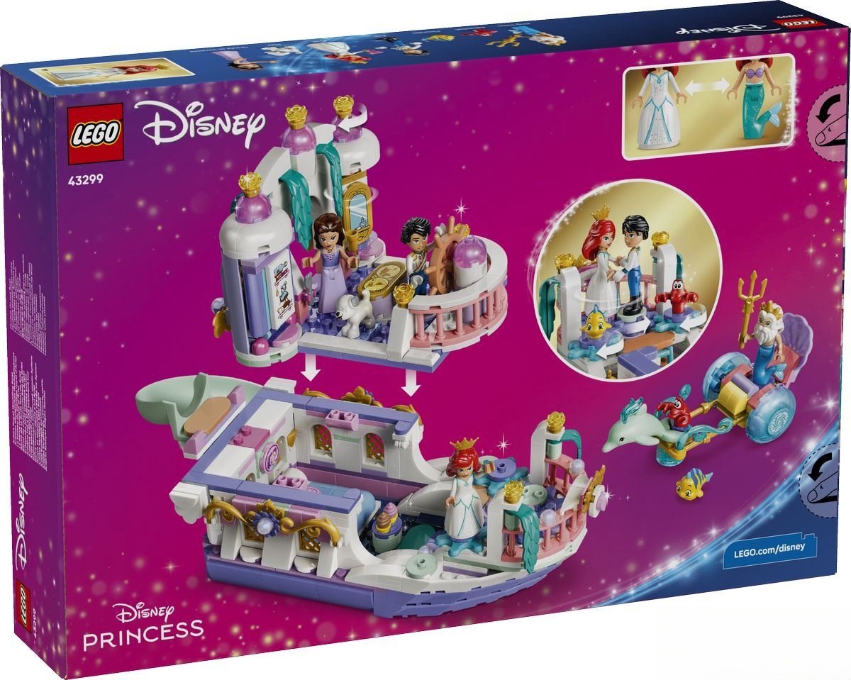 LEGO Disney Princess Ariëls Koninklijke Trouwboot Bouwpakket voor Kinderen met 7 Poppetjes 43299 — cadeau in Spellen & Speelgoed - foto 6