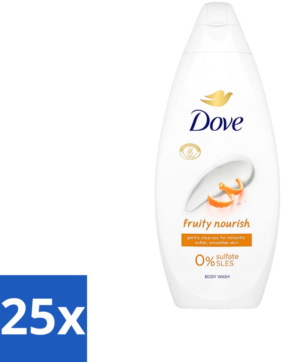 Dove Fruity Nourish - Douchegel - Sulfaatvrij - 250 ml - Bulkverpakking - 25 stuks