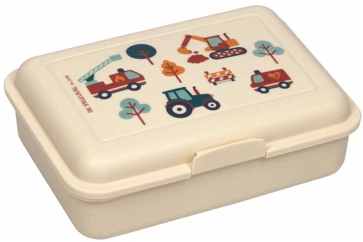 Voertuigen (tractor, graafmachine, brandweer) lunchboxje - Die Spiegelburg