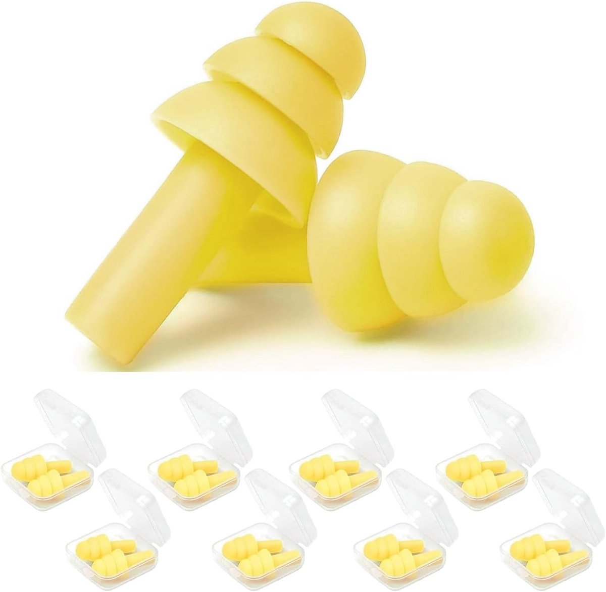 8 PAAR - Slaapoordoppen - Hoge demping - Oordopjes om comfortabel mee te slapen - oordoppen gehoorbescherming - Inclusief case - Oordoppen met Geluidsdemping - Slaap Oordoppen Zijslaper - geel