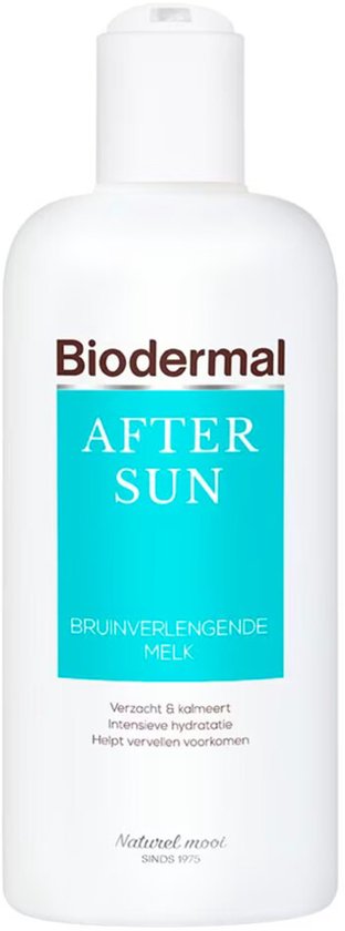 Biodermal Après Soleil Lait Prolongateur de Bronzage 200ml. Apaise et calme, hydratation intensive.