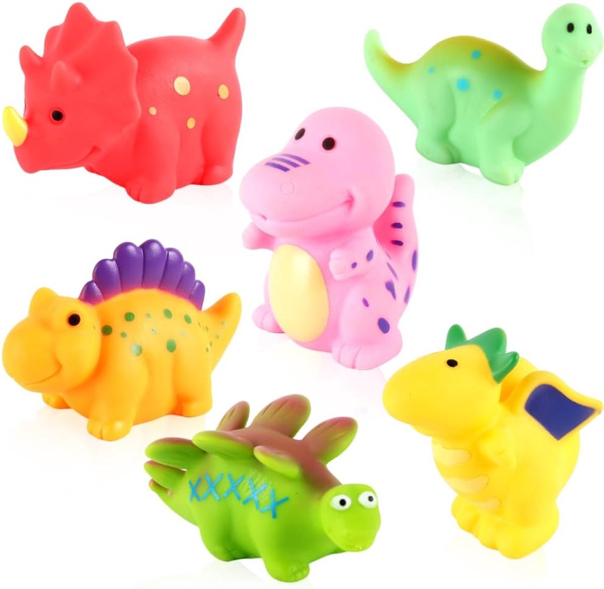 SnelShoppen - Draagbaar Dinosaurus Bad Speelgoed voor Baby's, Drijvend Badkuip Speelgoed zonder Gaten, Veilig en Leuk voor Kinderen van 0-3 Jaar, Kleu
