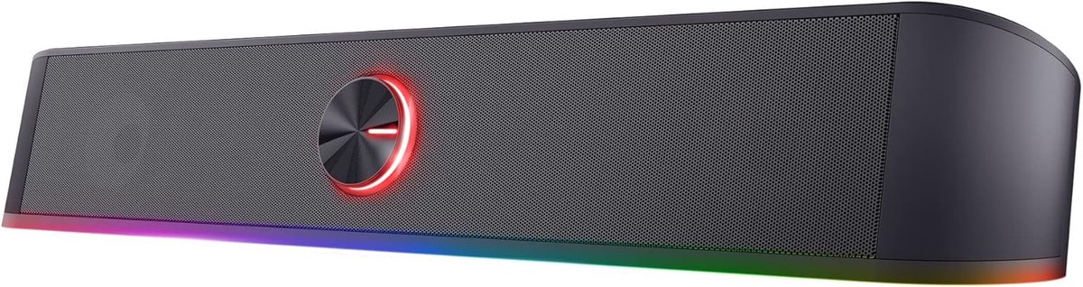 SnelShoppen - Compacte RGB Soundbar - 12W Luidsprekers voor PC, Laptop en TV - USB Powered met RGB LED Verlichting - Ideaal voor Gaming en Entertainme