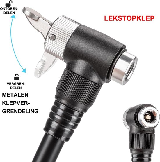 Demper Pomp - Schokbreker Pomp - Fiets Ophanging - Lekvrije Koppeling - 300 PSI Max - Zilver — afbeelding 2