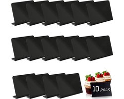 10 stuks - 10 x 7.5 cm mini-krijtbord borden - krijtbord voedsellabels - krijtlabels voor tafelstandaard - voor tuintafels voor eten, buffet, feest, bruiloft, kantoor