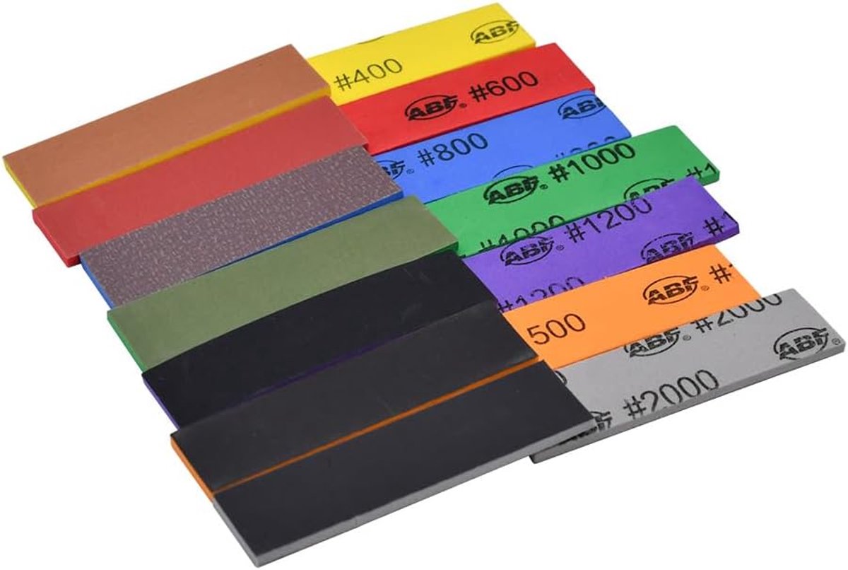 Yuentoen Schuursponzen, set van 35 stuks, nat en droog schuurpapier, korrelgrootte 400-2000, flexibele schuurspons voor hout, plastic, 3D-printen, doe-het-zelf, modelbouw