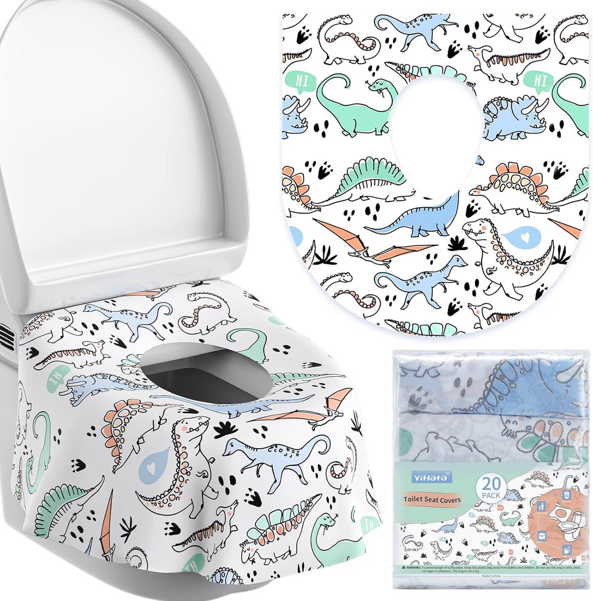 SnelShoppen - 20 Stuks Disposable Toilet Pads - Universele Toiletzitting Beschermers voor Kinderen en Volwassenen - Waterproof Reis Accessoires voor P
