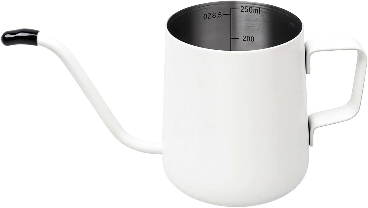 SnelShoppen - 350ml Zwarte Gieter voor Binnenplanten - RVS Waterkan met Lange Tuit - Ideaal voor Succulenten en Bloempotten - Elegant en Duurzaam