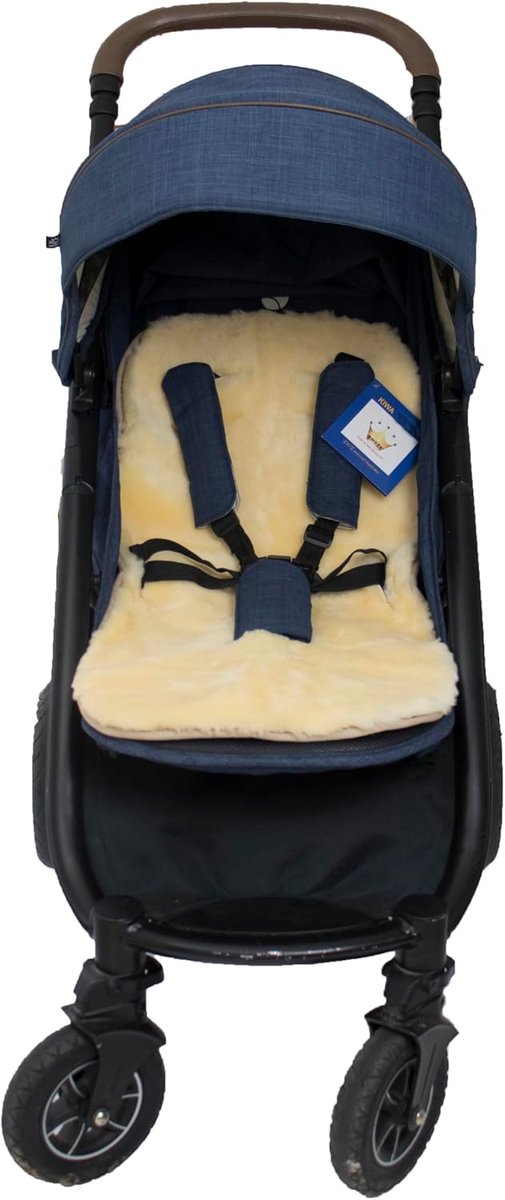 SnelShoppen - KIWA Lambskin Insert voor Kinderwagen, Buggy, Babybed, Medisch Geleerd Merino Schapenvacht, Warm en Cozy, 75x38 cm van Snelshoppen — afbeelding 4