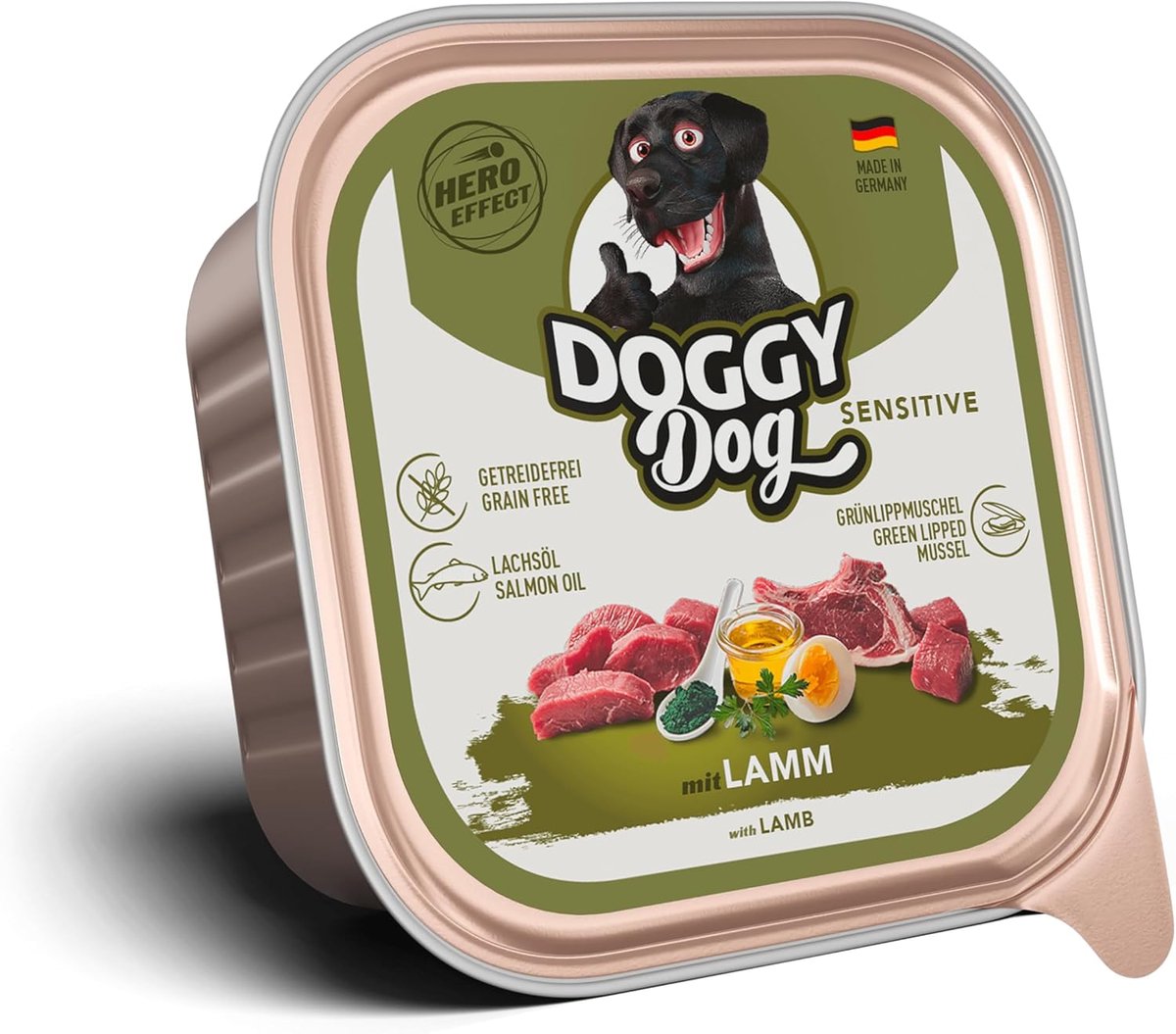 SnelShoppen - Doggy Dog Pate - Compleet Voer voor Volwassen Honden - 10 x 150 g - Lam Sensitief - Gezond en Voedzaam - Geschikt voor Allergieën